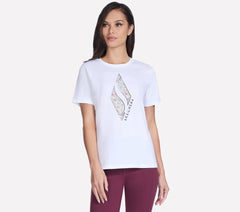 Floral Diamond Short Sleeve Tee | Women Skechers outlet