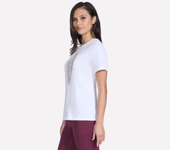 Floral Diamond Short Sleeve Tee | Women Skechers outlet