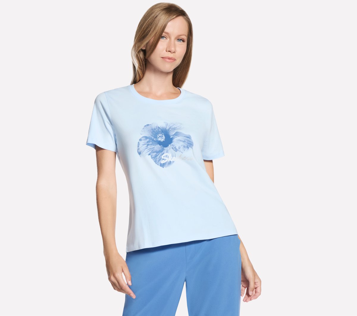 Hibiscus Short Sleeve Tee | Women Skechers discount