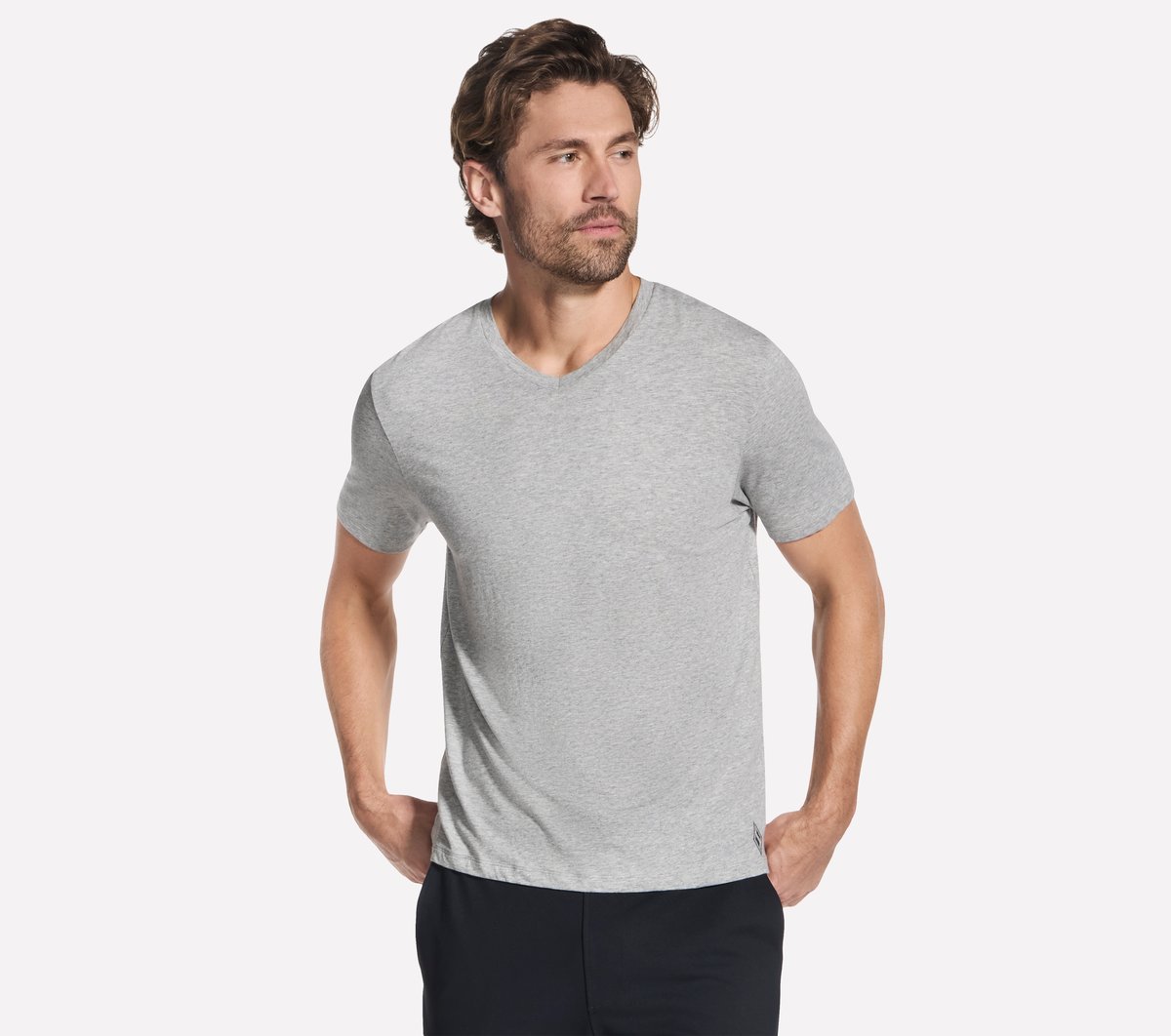 GO DRI Pima Short Sleeve V-Neck | Men Skechers outlet