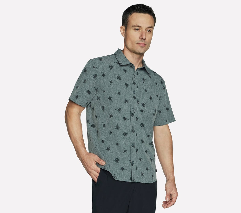 The GO WALK Air Printed Short Sleeve Shirt | Men Skechers near me