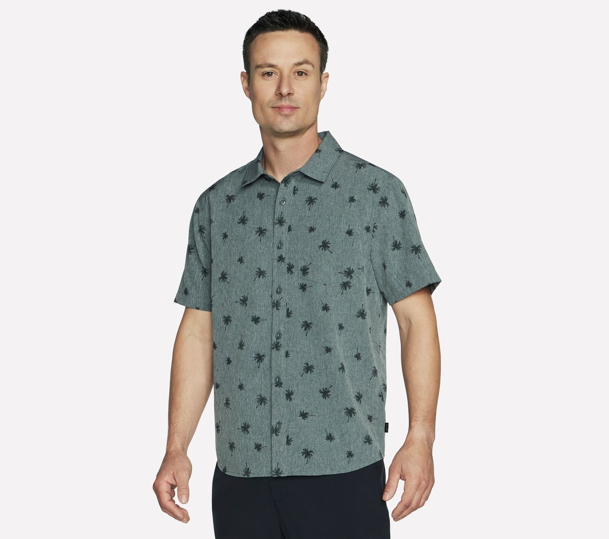 The GO WALK Air Printed Short Sleeve Shirt | Men Skechers near me