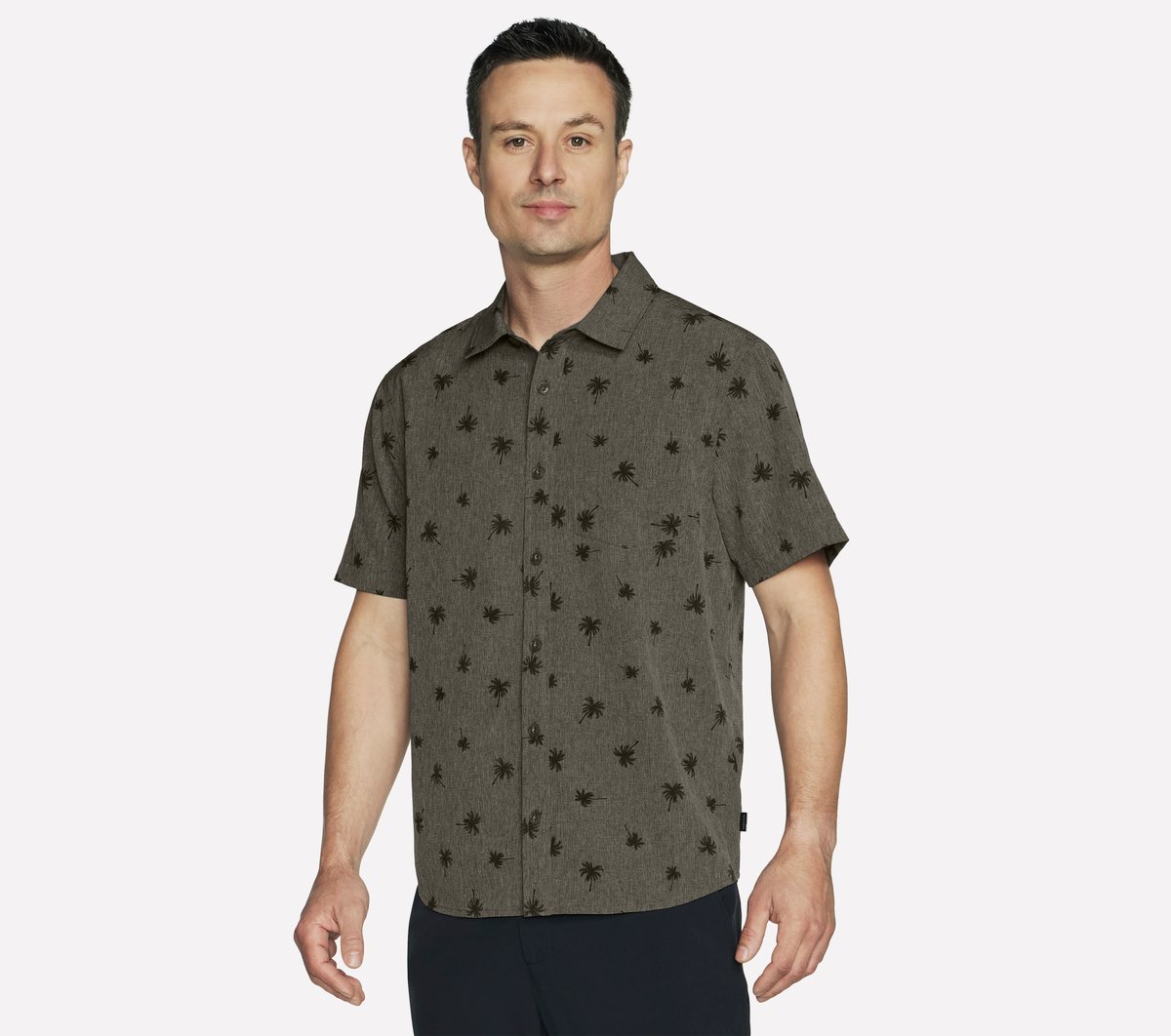 The GO WALK Air Printed Short Sleeve Shirt | Men Skechers near me